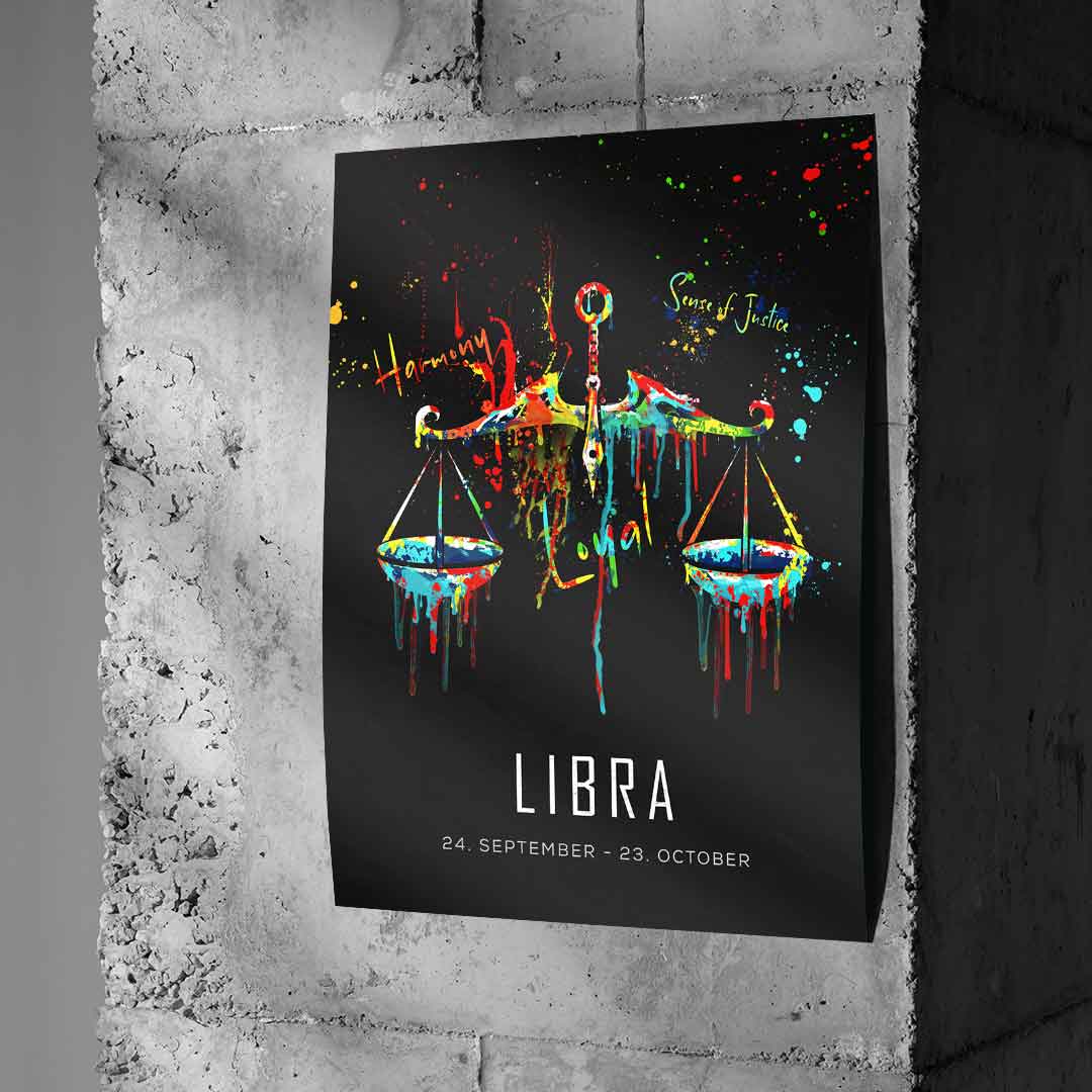 ZNAK ZODIAKU WAGA - Plakat