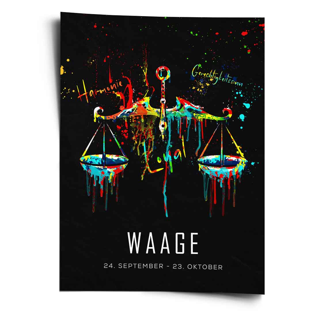 ZNAK ZODIAKU WAGA - Plakat