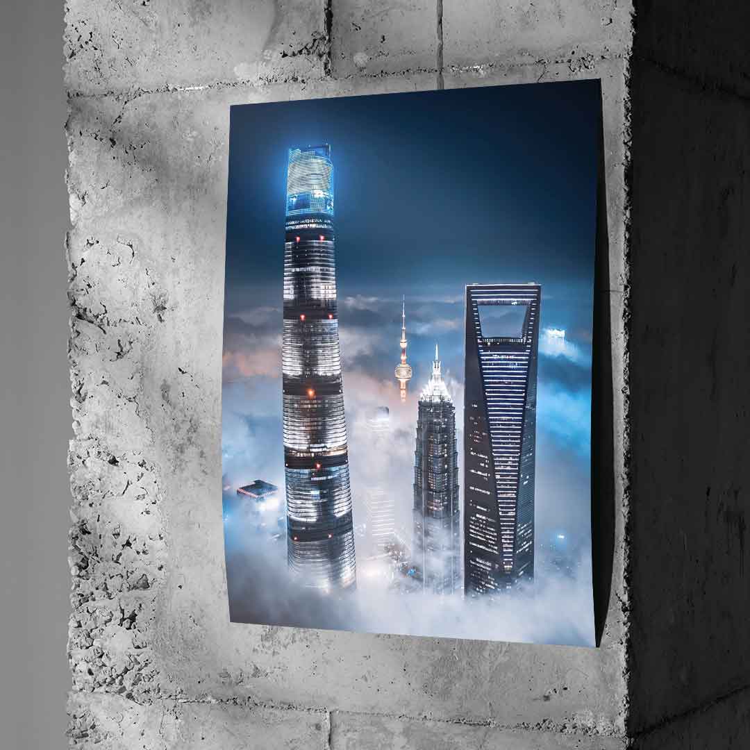 Widok na drapacz chmur - Plakat