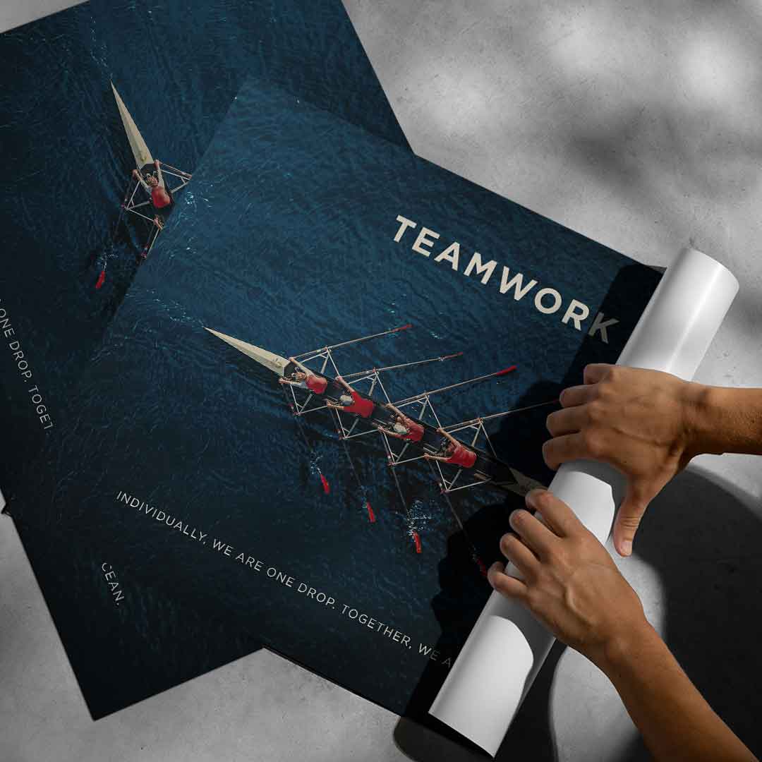 Teamwork #Rowing - Poster