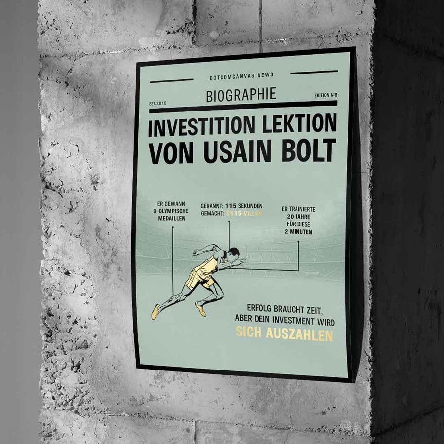 USAIN BOLD INVESTMENT LESSON - Poster