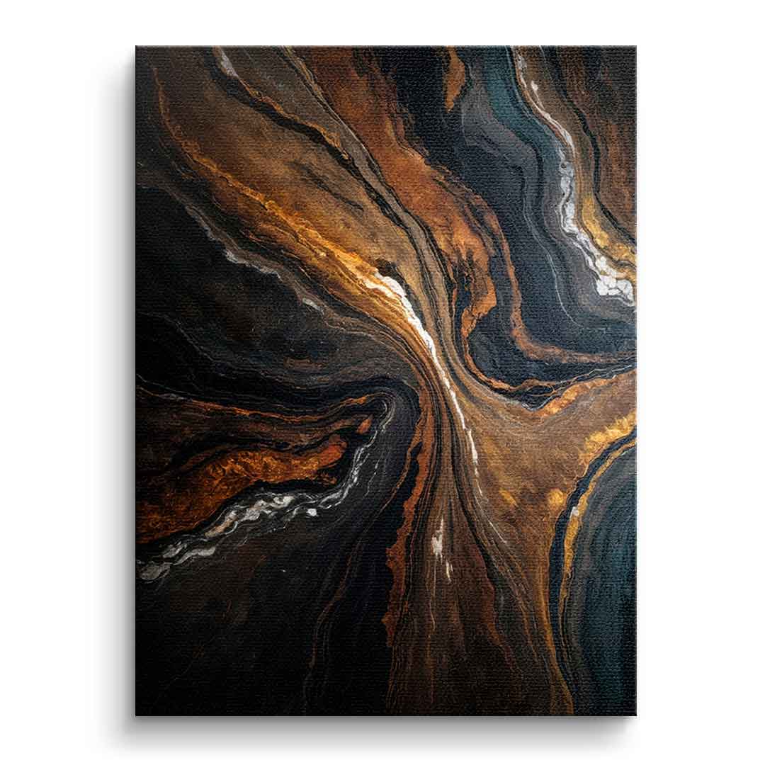 Golden Tones in Dark Stone