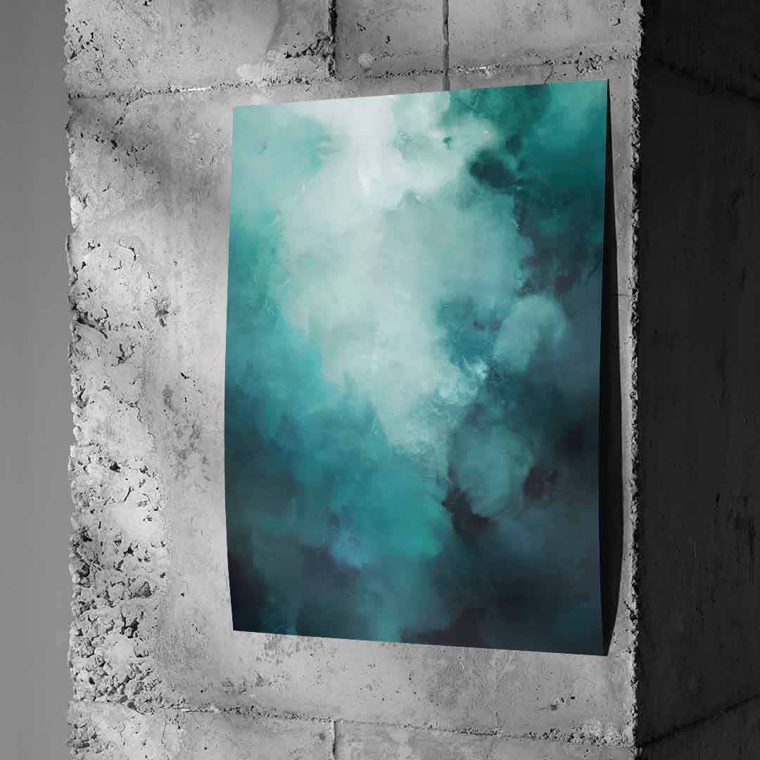 Mglisty Turkusowy Zmierzch – Plakat