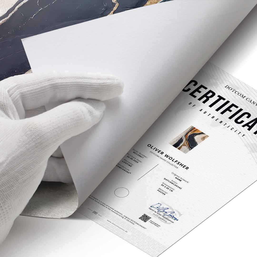 Faktura ziemi w czerni i złocie – plakat