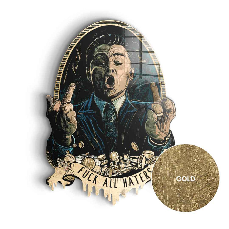 Wandskulptur Royal American Canvas - Blattgold