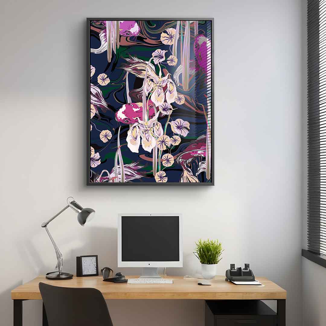 Koi Pond Purple - Acrylglas