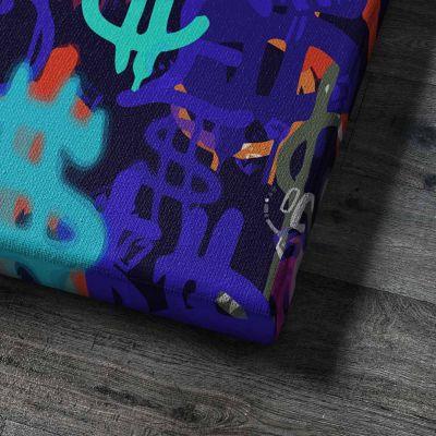 Wandbild Börsen Bulle Bunt Neon Trade