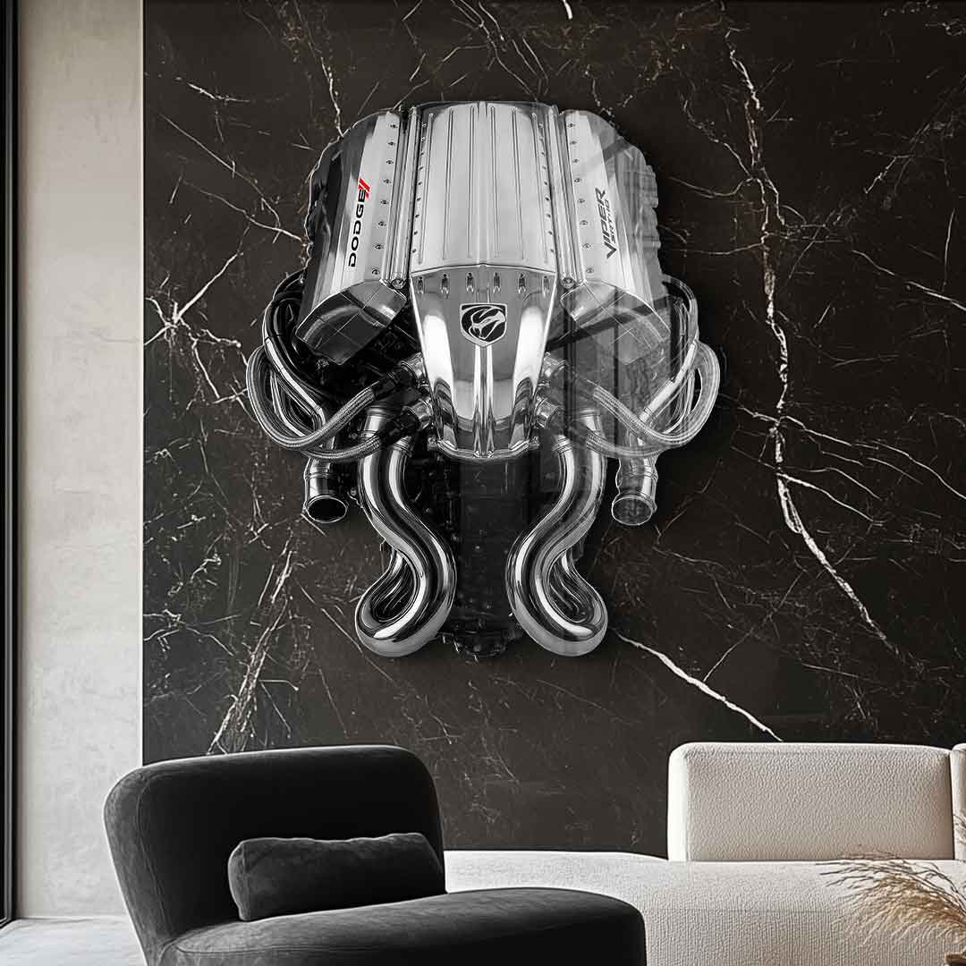 Wandskulptur Dodge Viper V 10 - Acrylglas