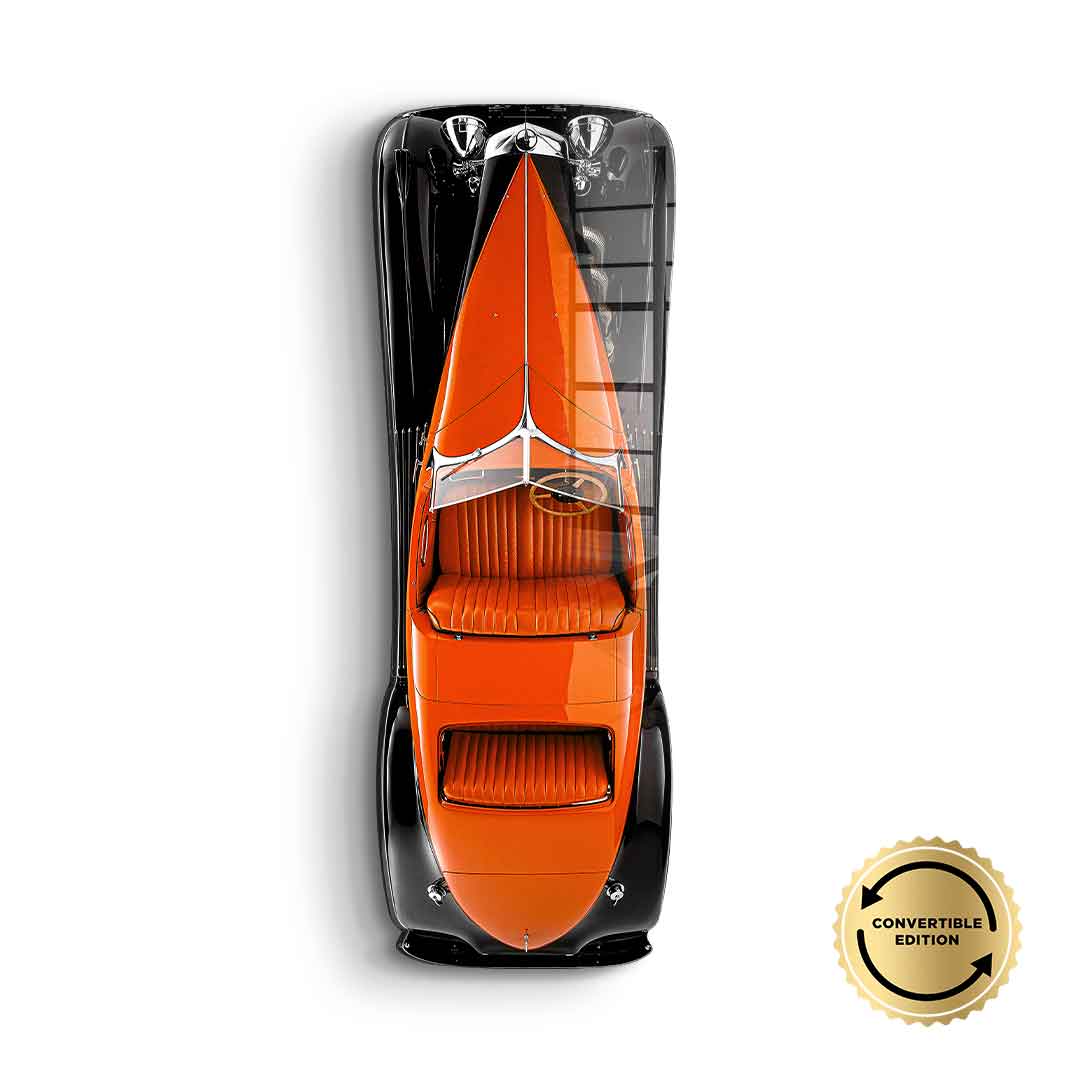 Rzeźba ścienna Bugatti Type 57SC Atlantic - szkło akrylowe