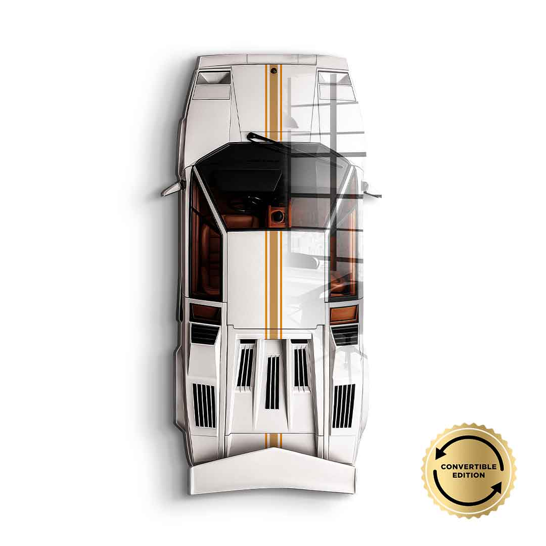 Rzeźba ścienna Lamborghini Countach - Szkło akrylowe
