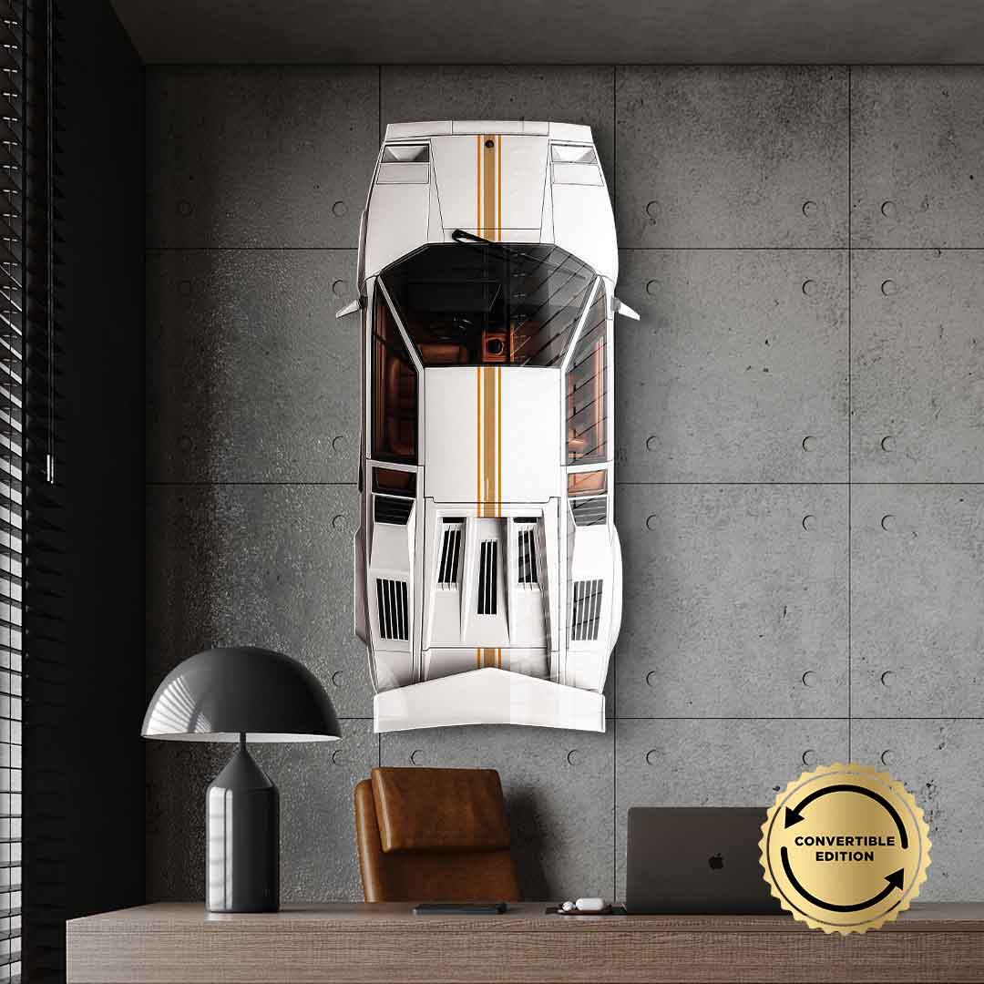 Rzeźba ścienna Lamborghini Countach - Szkło akrylowe