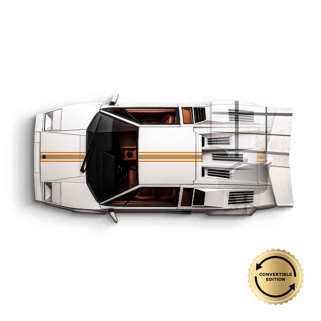 Rzeźba ścienna Lamborghini Countach - Szkło akrylowe