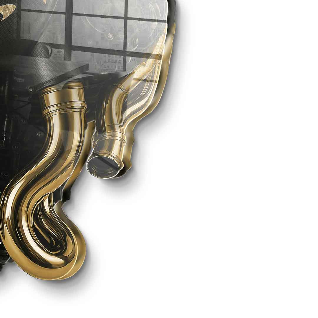 Wandskulptur Maclaren Engine - Blattgold