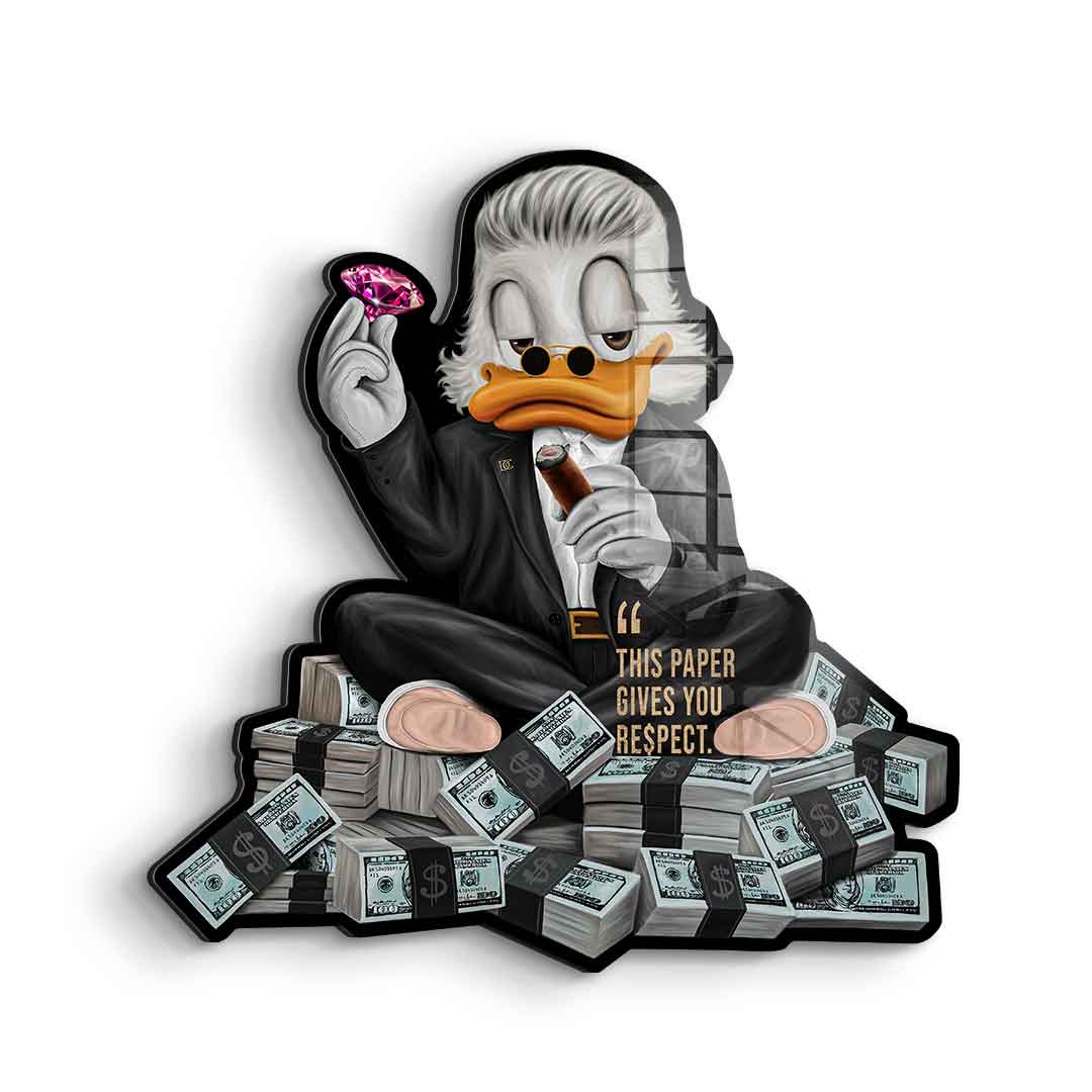 Wall sculpture Mr. RE$PECT - Acrylic glass