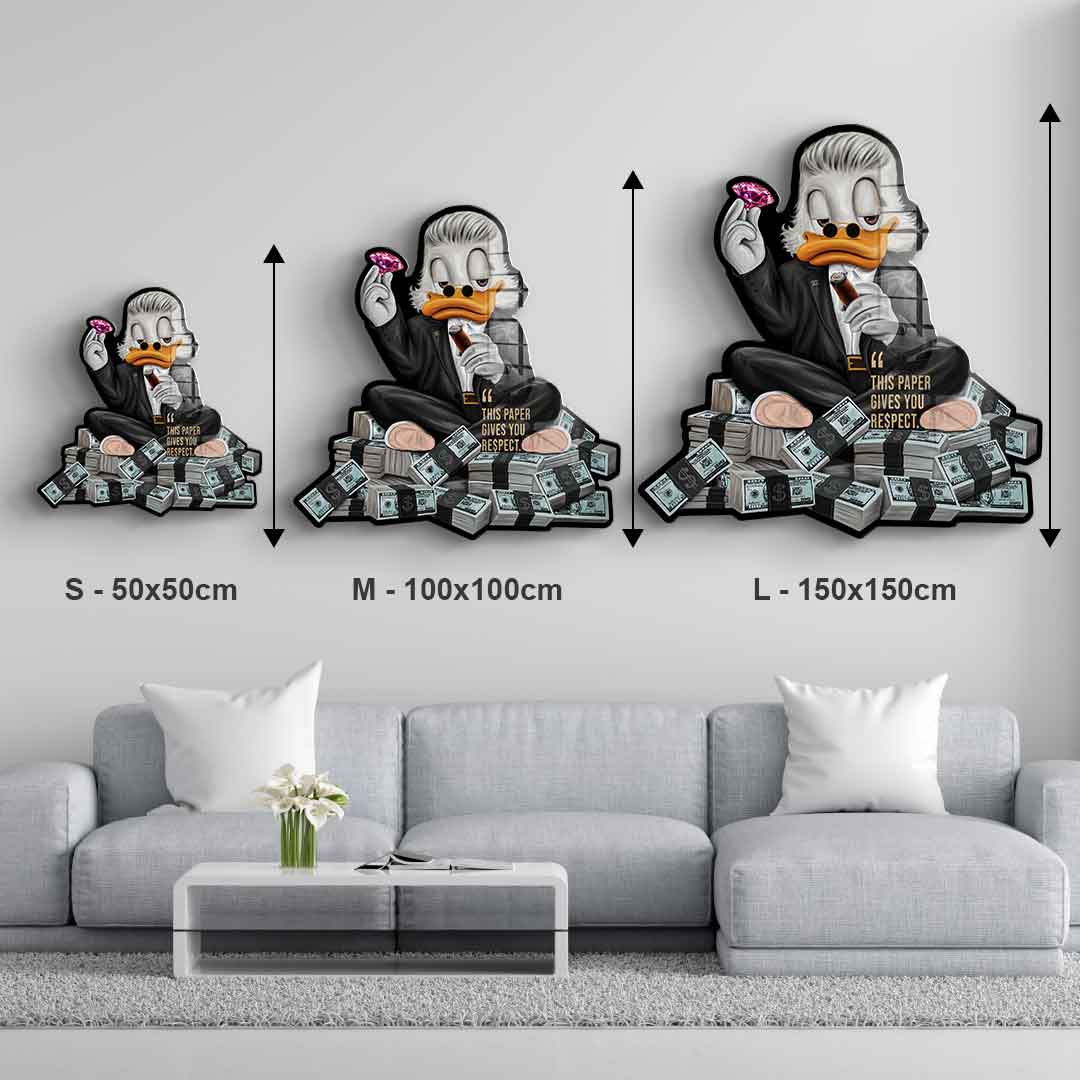 Wall sculpture Mr. RE$PECT - Acrylic glass
