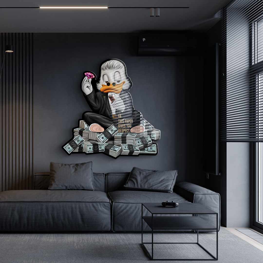 Wall sculpture Mr. RE$PECT - Acrylic glass