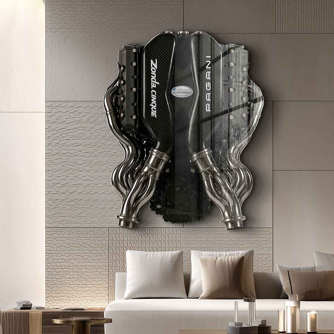 Wall sculpture Pagani Engine - Acrylic glass