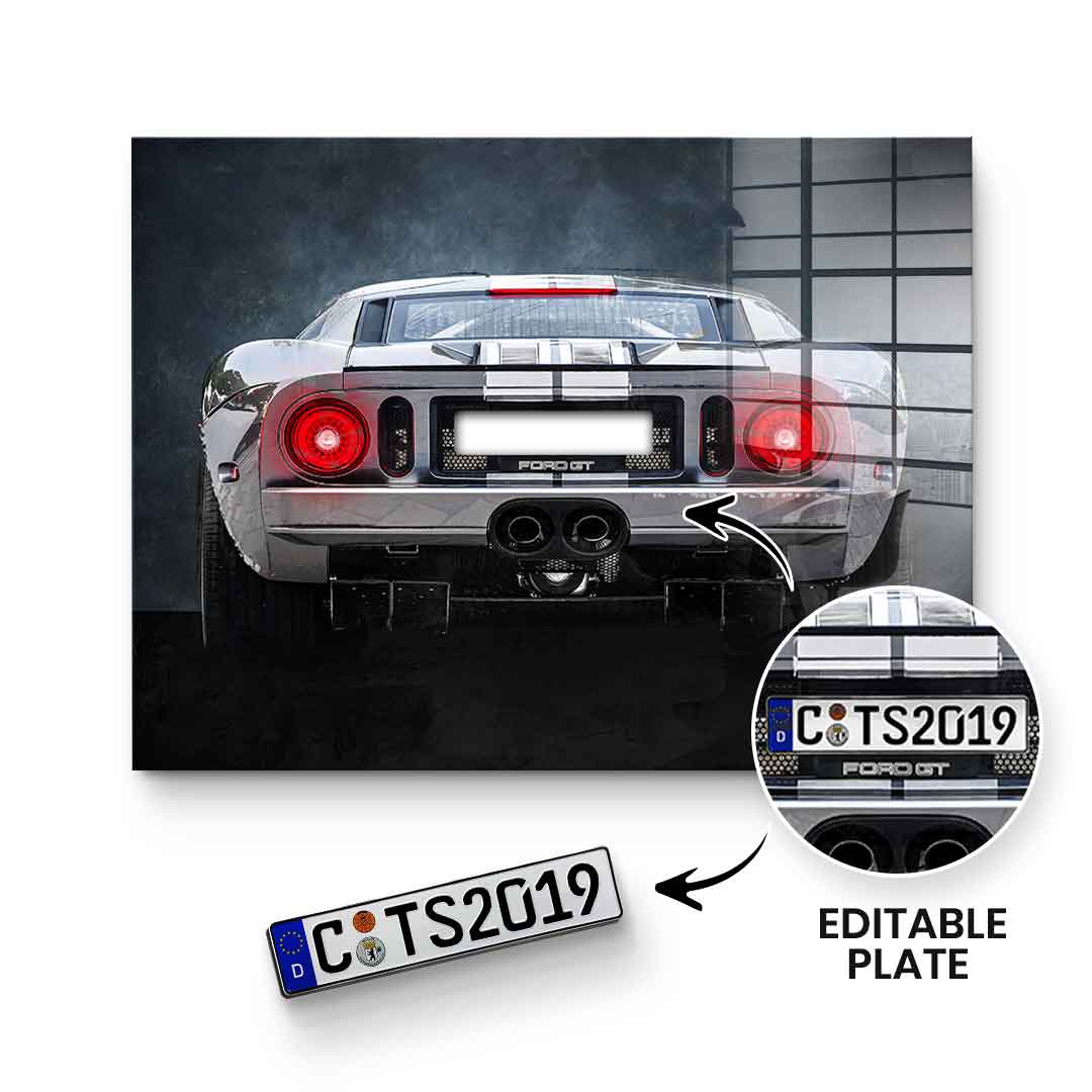 Ford GT Backside - Acrylglas - Personalisierbar