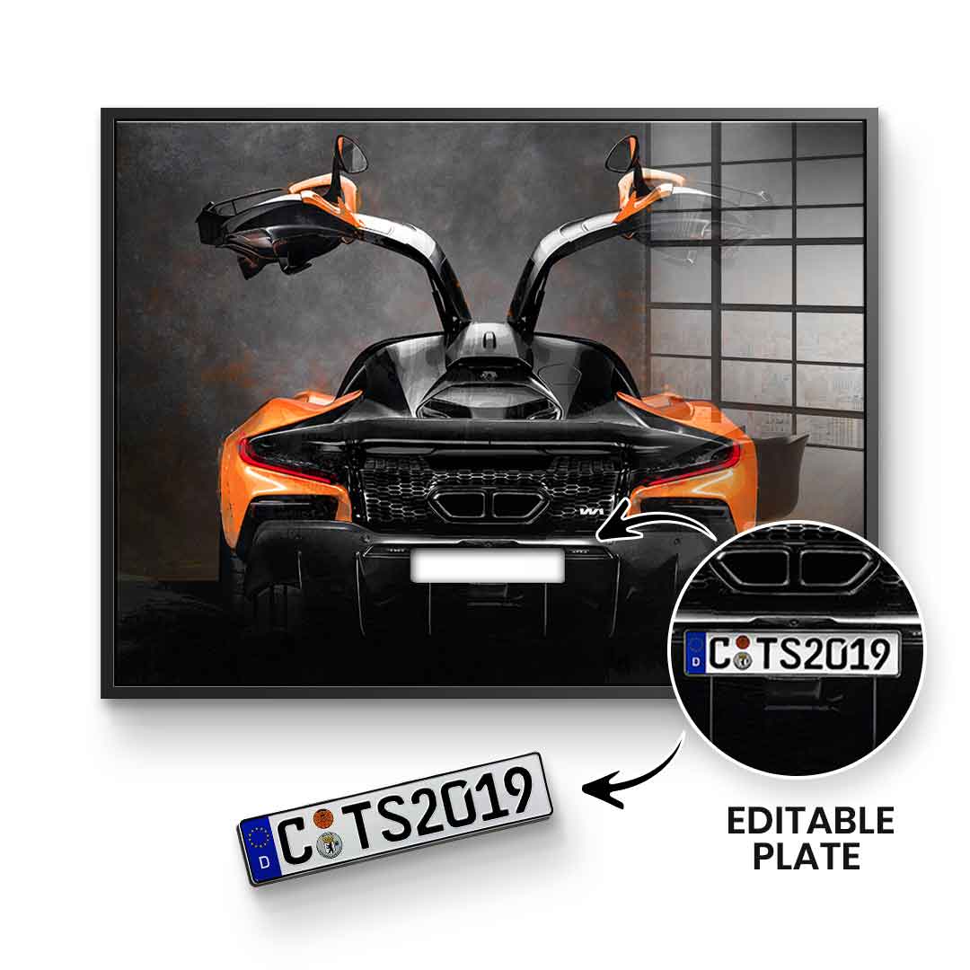 Mclaren Backside - Acrylglas - personalisierbar