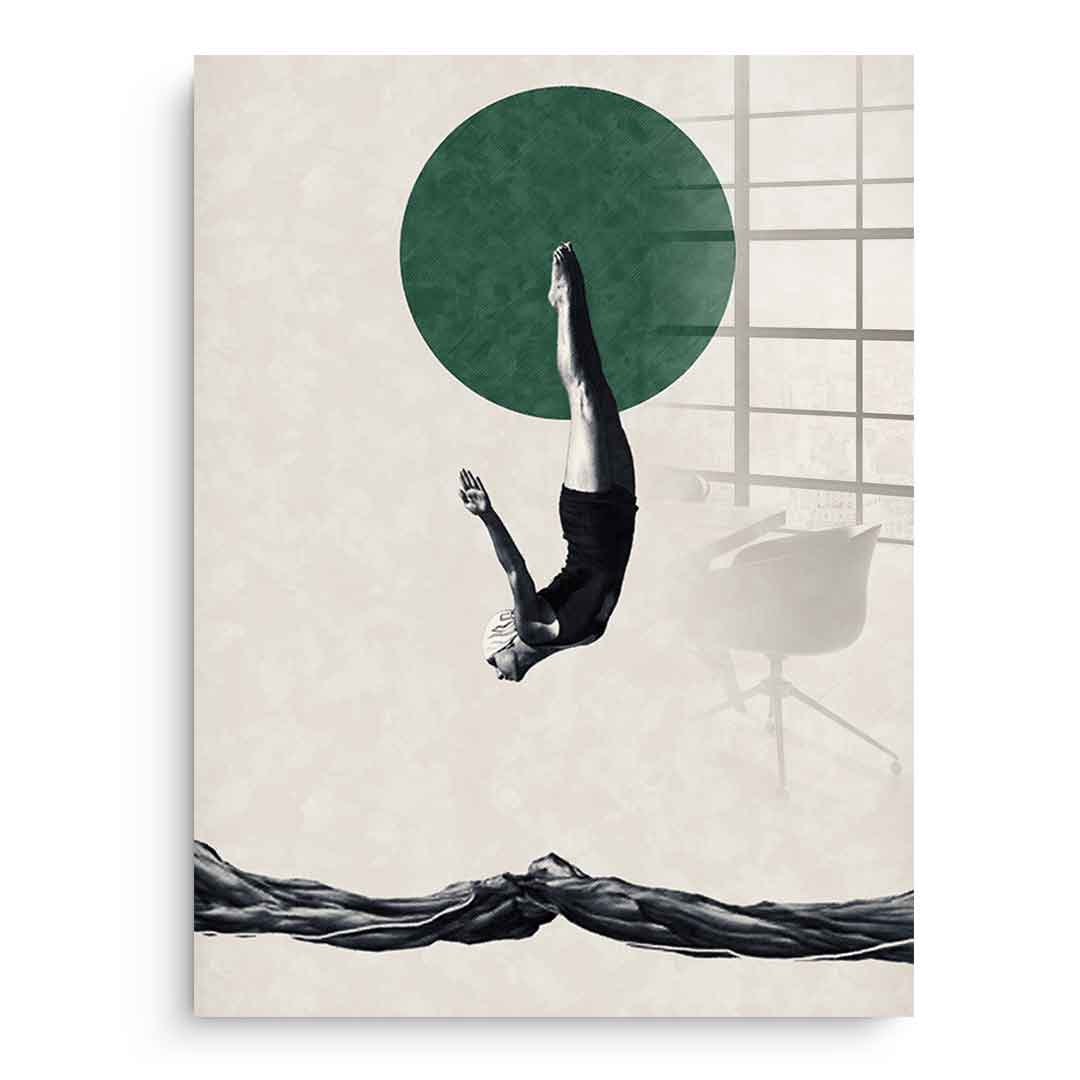 DOTCOMCANVAS® Dive Acrylglasbild – Vorderansicht ohne Rahmen