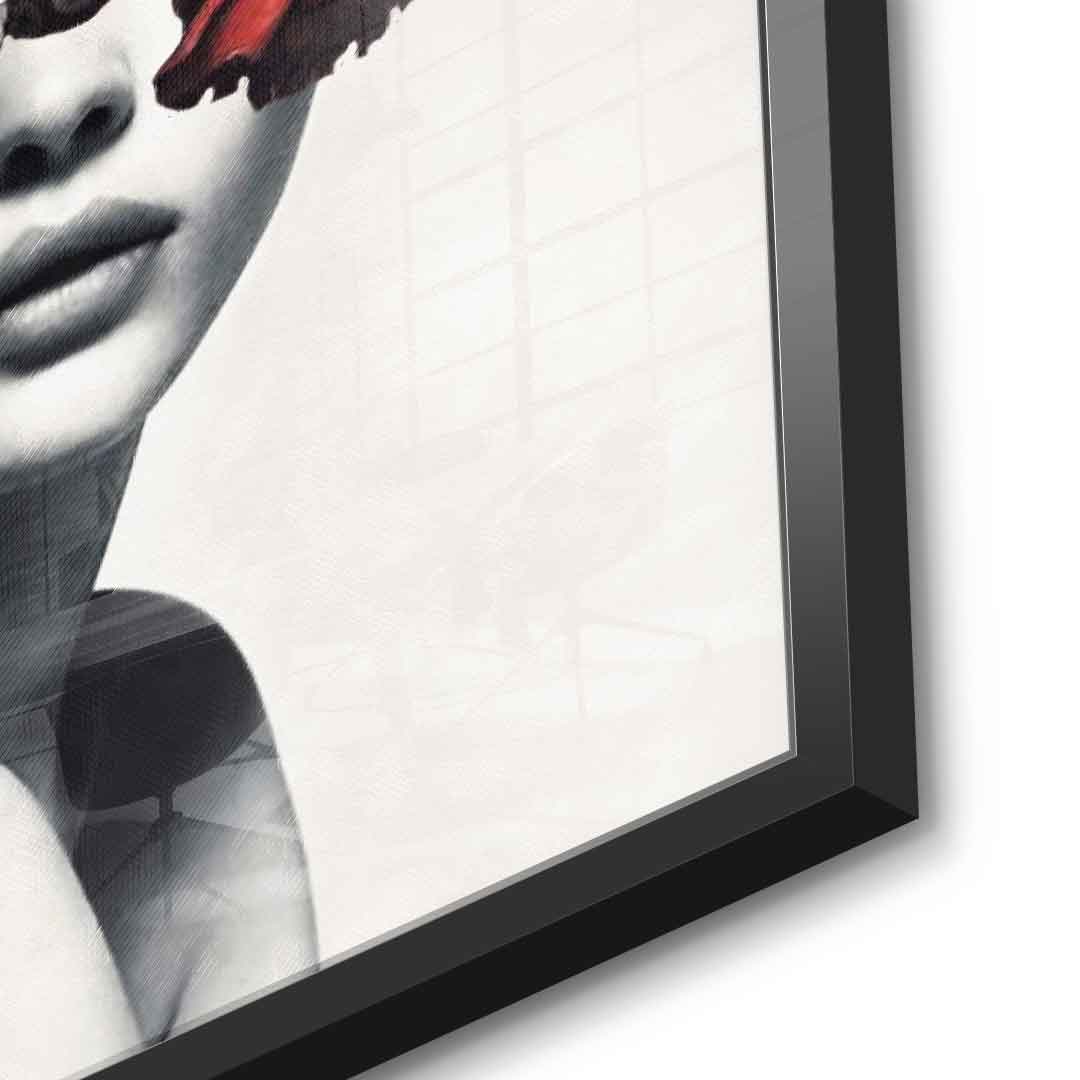 DOTCOMCANVAS® Elegance 101 Acrylglasbild – Detailansicht schwarzer Rahmen