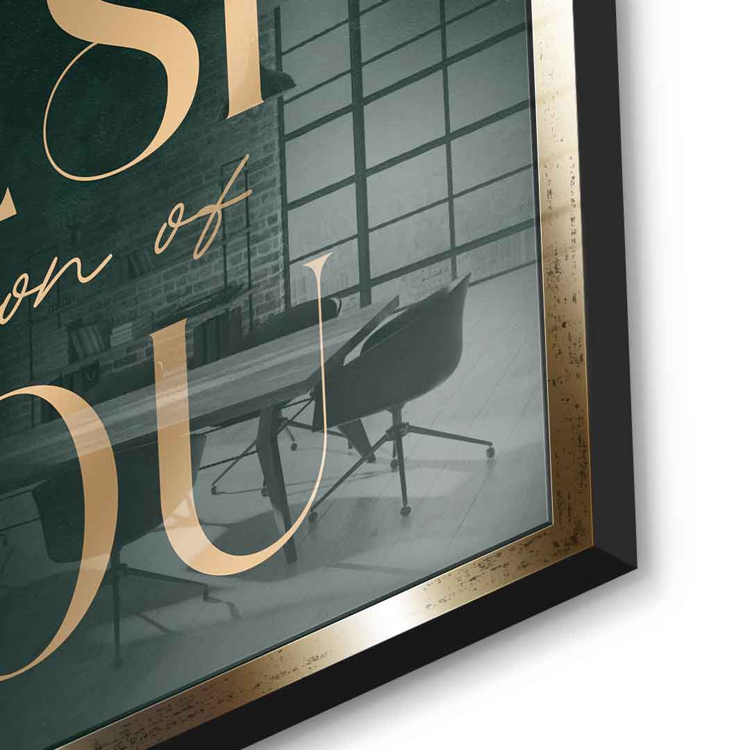 Be the Best Acrylglasbild Detail Gold – Motivation Typografie