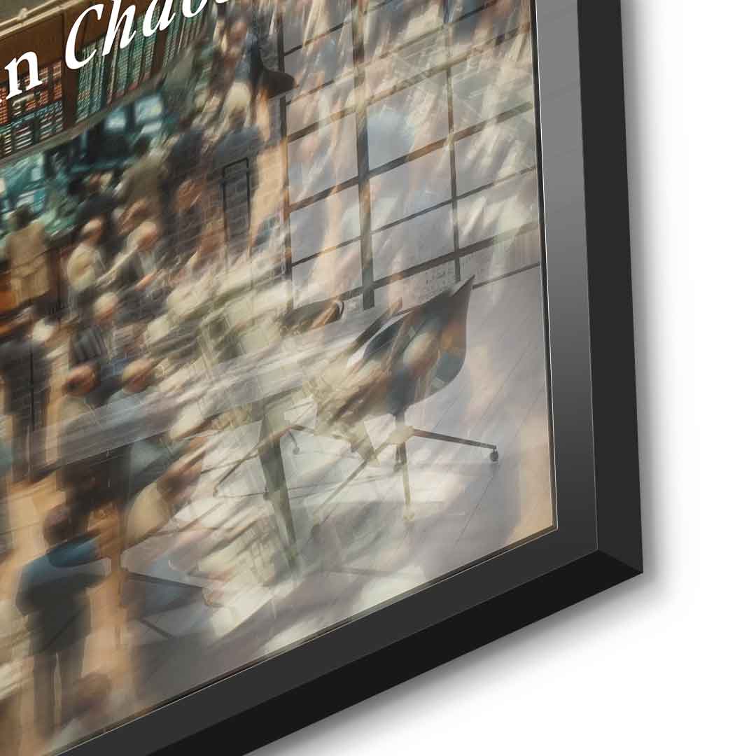 Thrive in Chaos Acrylglas Detailaufnahme schwarzer Rahmen