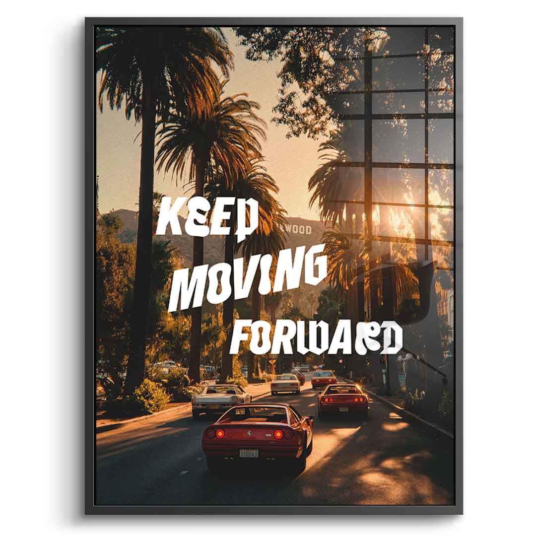 Keep moving forward Acrylglasbild Schwarz 5