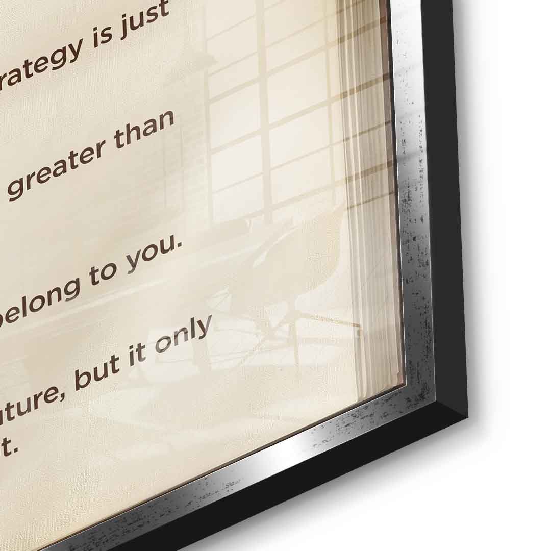 DOTCOMCANVAS® Vision Book Acrylglasbild – Detailansicht silberner Rahmen