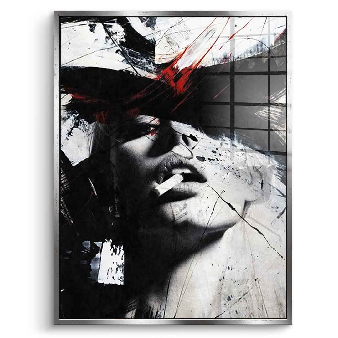 DOTCOMCANVAS® Abstract obsession Acrylglasbild – Vorderansicht schwarzer Rahmen