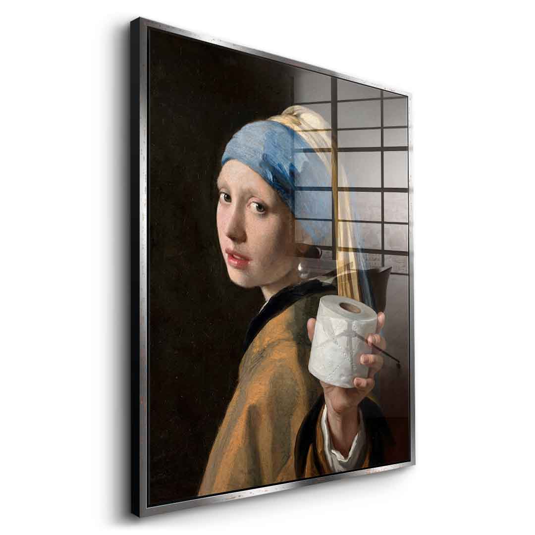 DOTCOMCANVAS Classic Painting for Toilett Acrylglas Seite Schwarz Rahmen