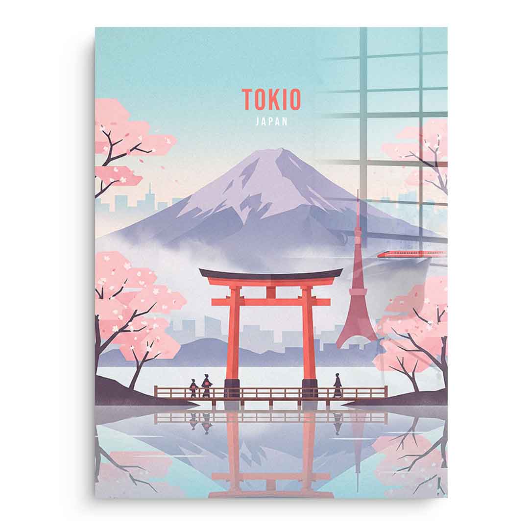 DOTCOMCANVAS Tokyo Acrylglasbild Vorderansicht ohne Rahmen