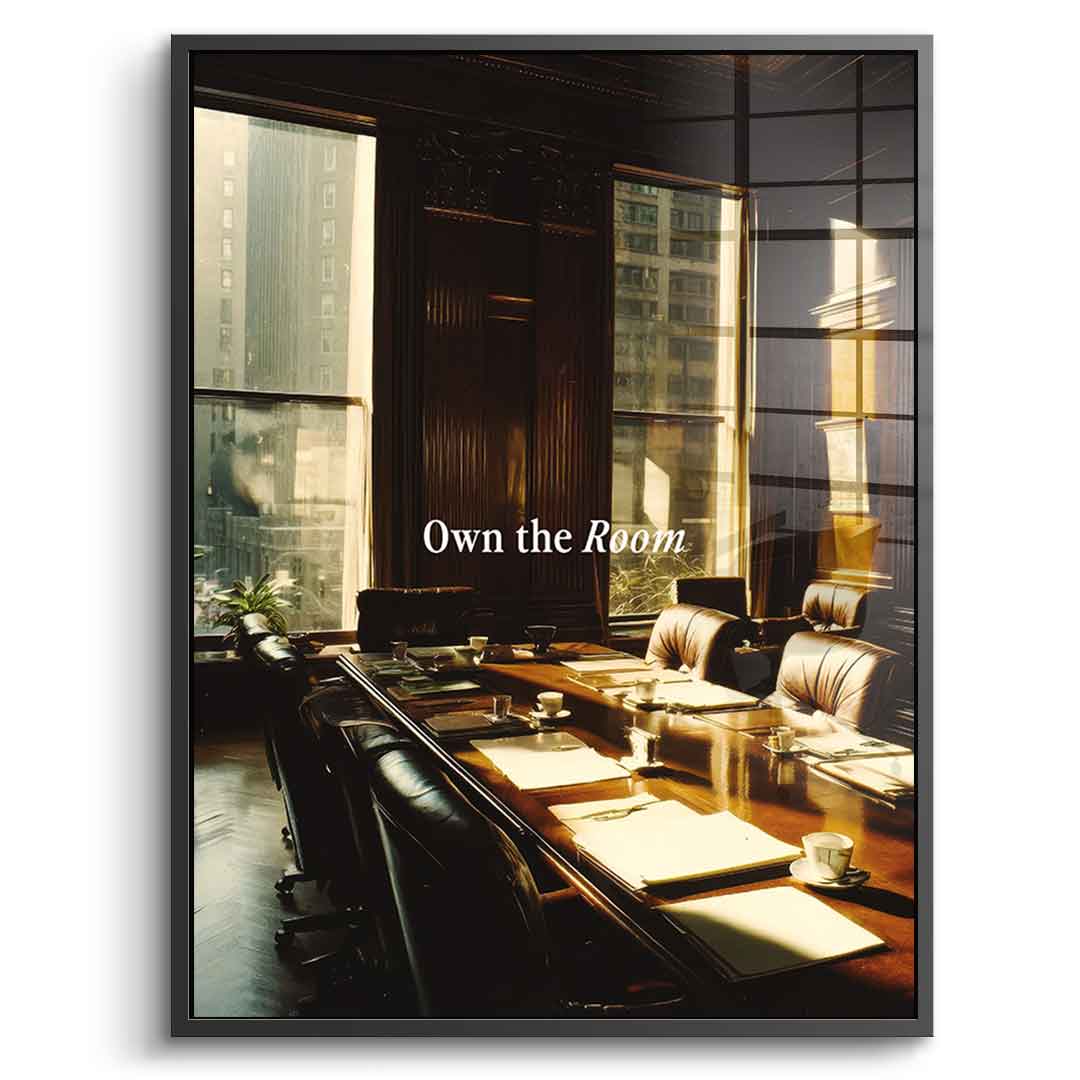DOTCOMCANVAS Own the Room Acrylglas mit schwarzem Rahmen