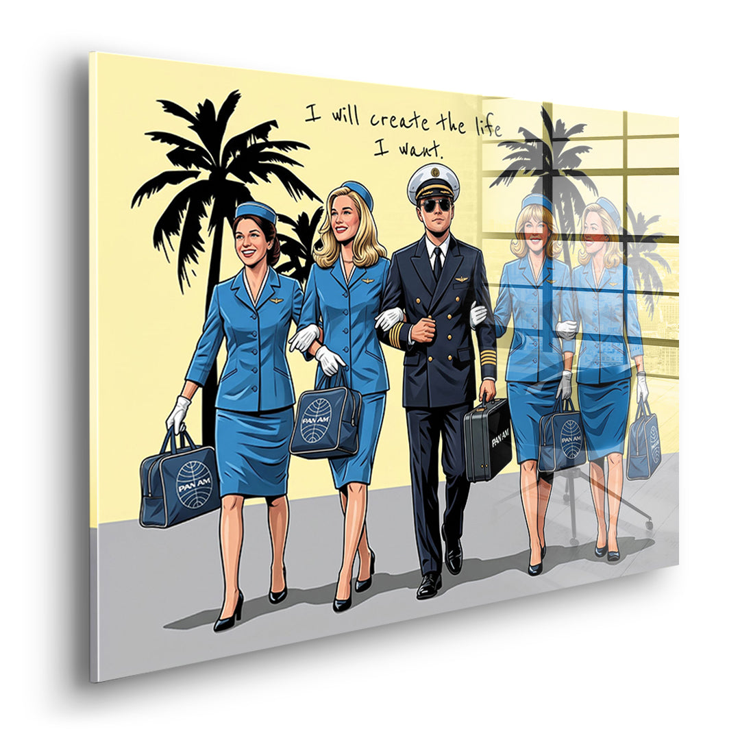 DOTCOMCANVAS I will create the life I want Acrylglasbild Seitenansicht ohne Rahmen