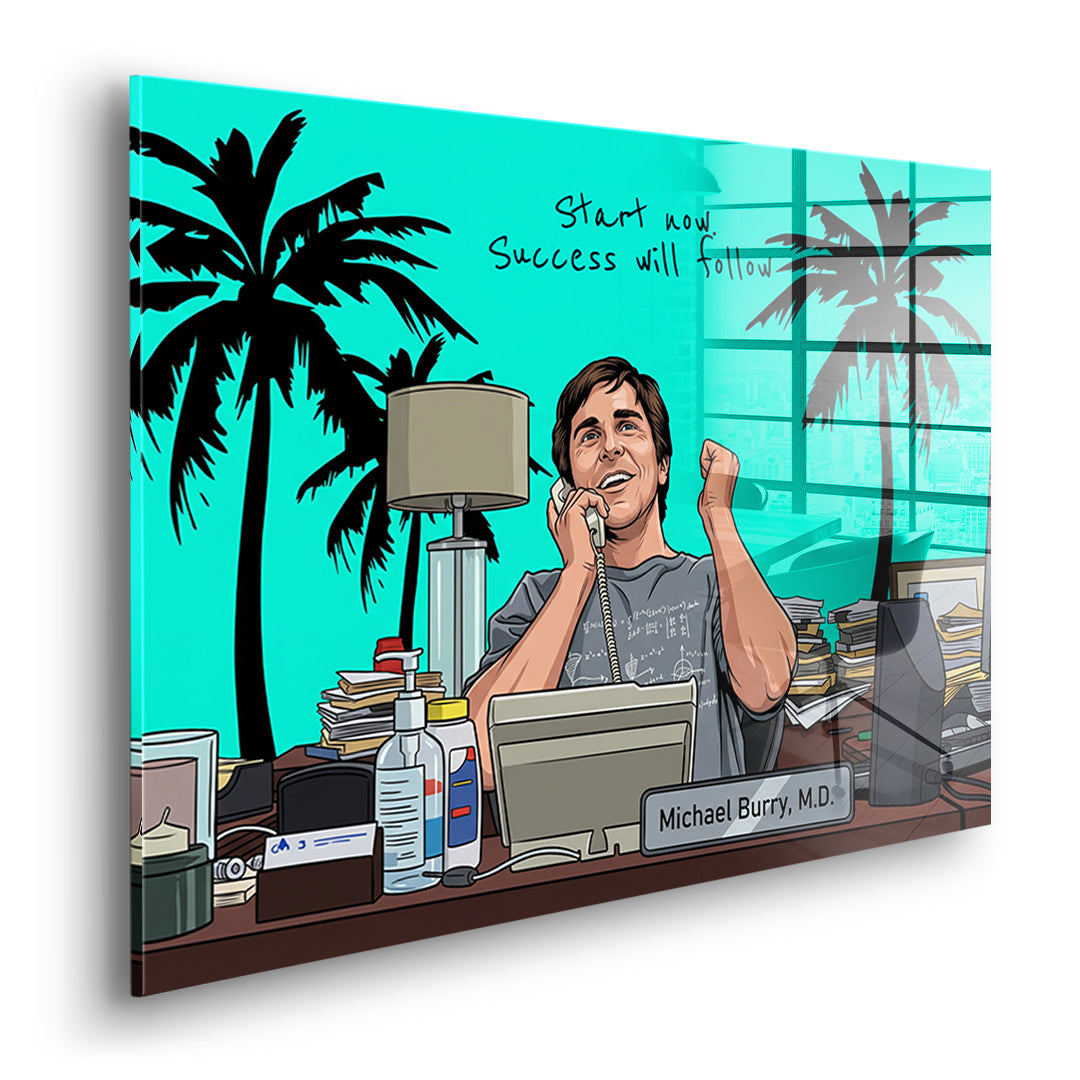 DOTCOMCANVAS Success will follow Acrylglasbild Seitenansicht ohne Rahmen