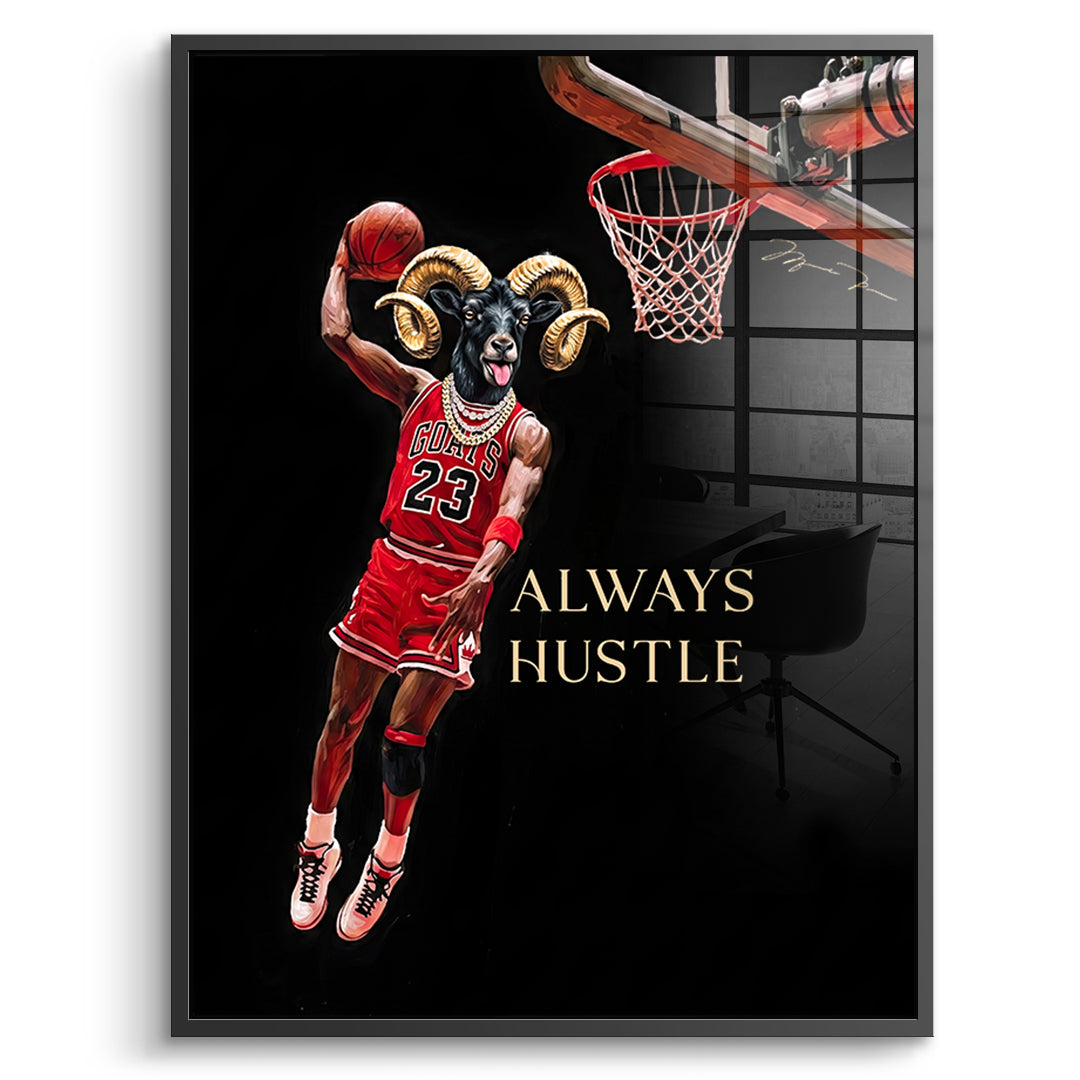 DOTCOMCANVAS GOAT Dunk Acrylglasbild Vorderansicht Schwarz