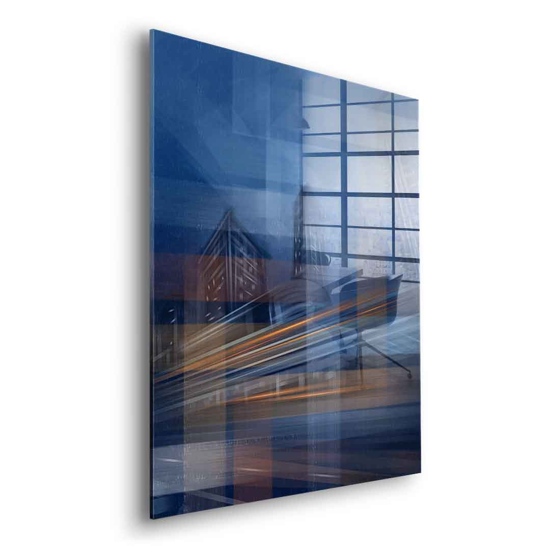 Moving City Glass - Acrylglasbild Seite