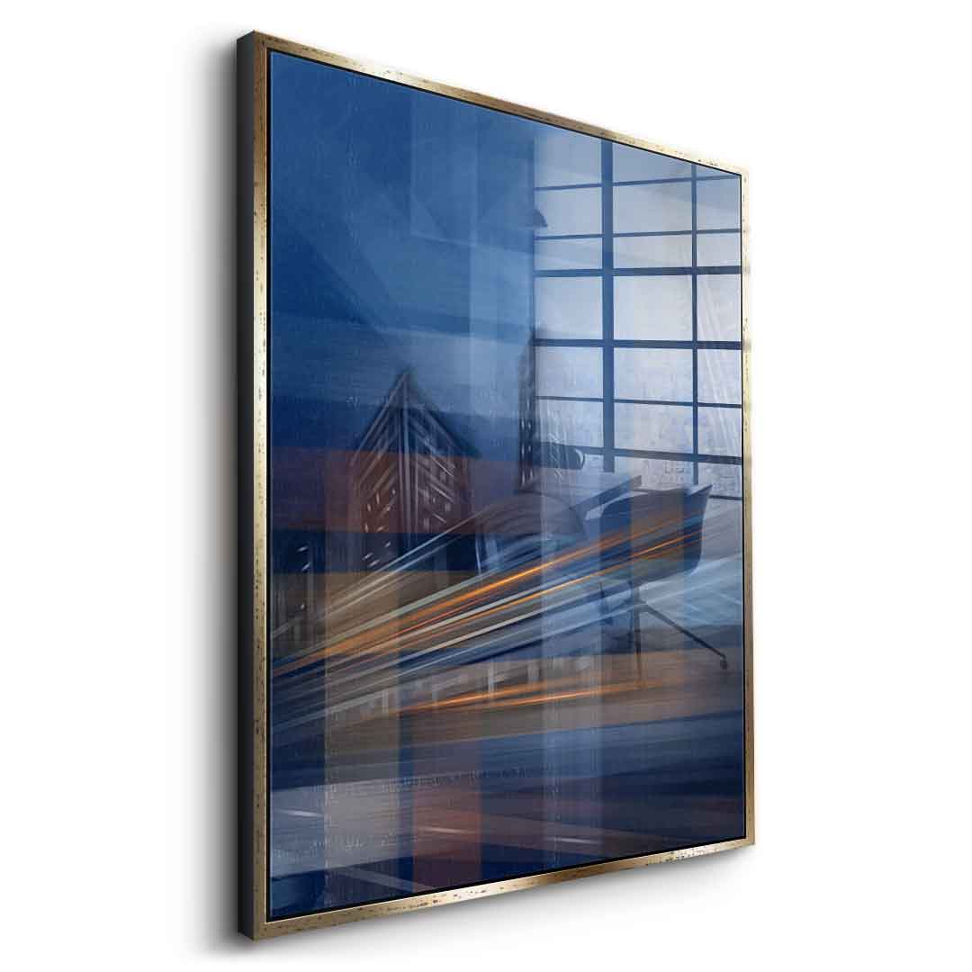 Moving City Glass - Acrylglasbild Seite