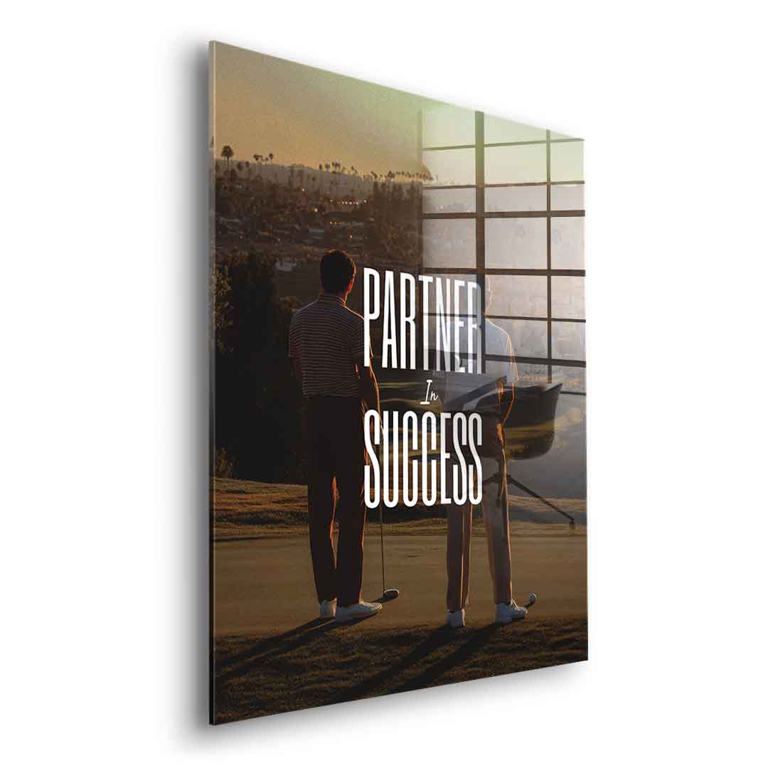 DOTCOMCANVAS Partner in Success Acrylglasbild ohne Rahmen Seitenansicht