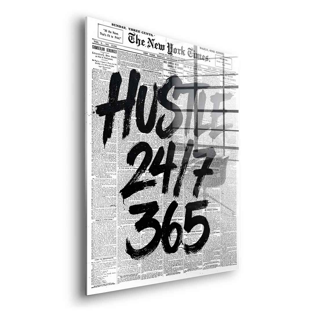 DOTCOMCANVAS Hustle 24/7 Acrylglasbild Seitenansicht ohne Rahmen