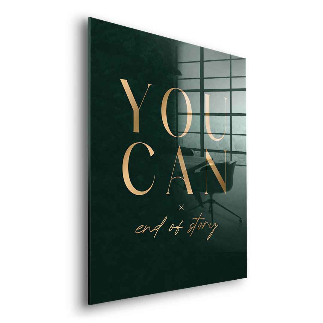 YOU CAN Acrylglasbild ohne Rahmen – Seitenansicht