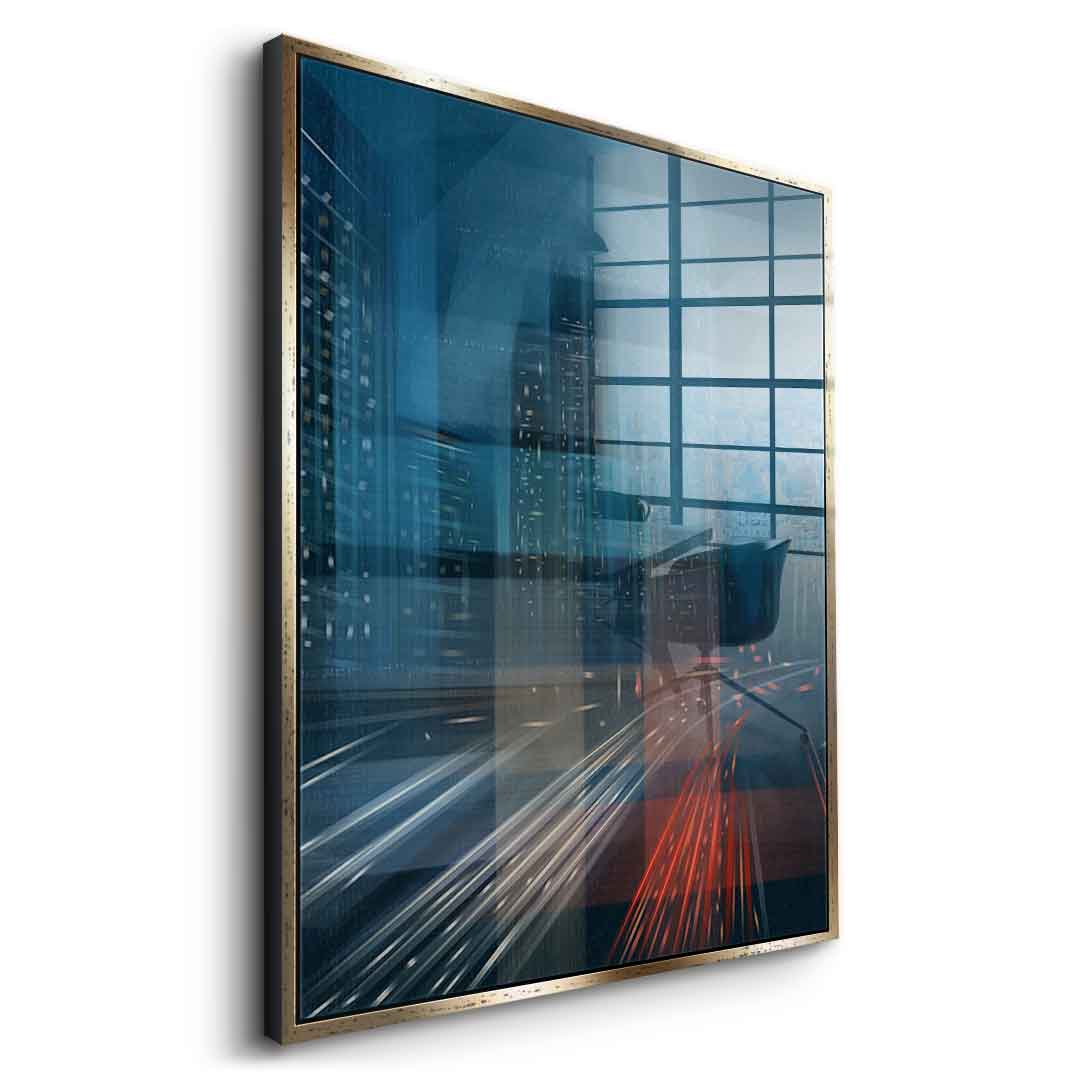 Night City with Speed - Acrylglasbild Seite