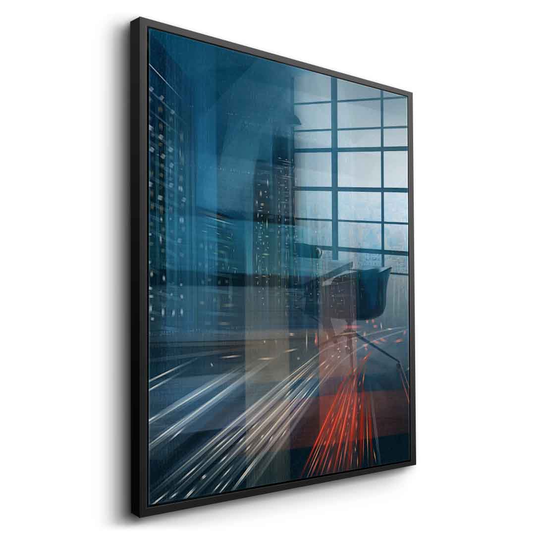 Night City with Speed - Acrylglasbild Seite
