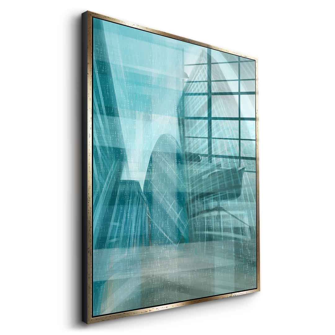 Shining City Pearl Glas - Acrylglasbild Seite
