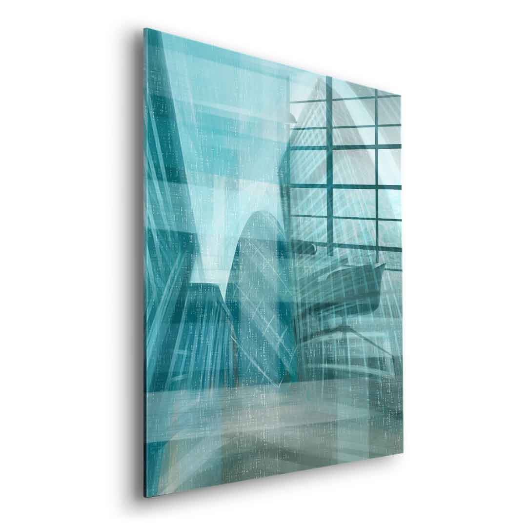 Shining City Pearl Glas - Acrylglasbild Seite