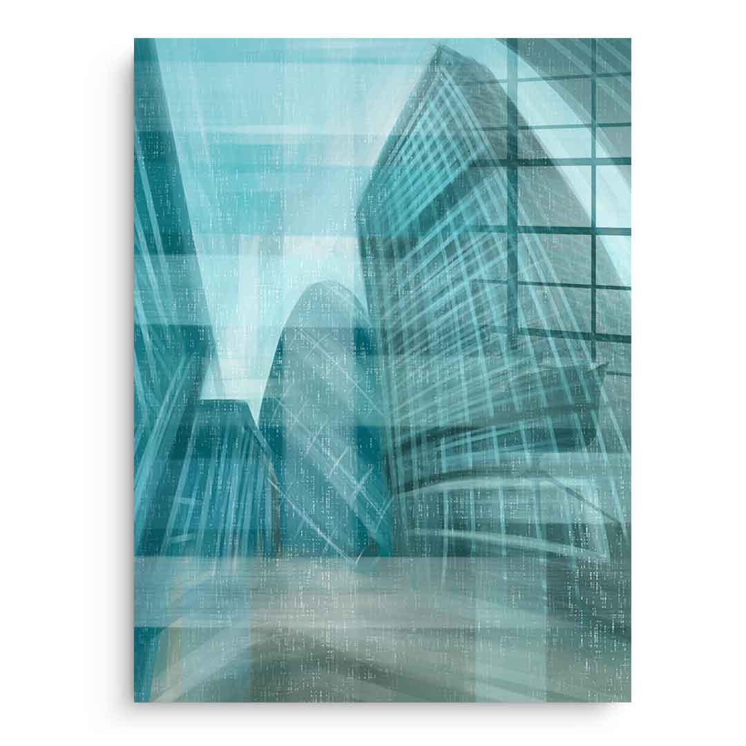 Shining City Pearl Glas - Acrylglasbild