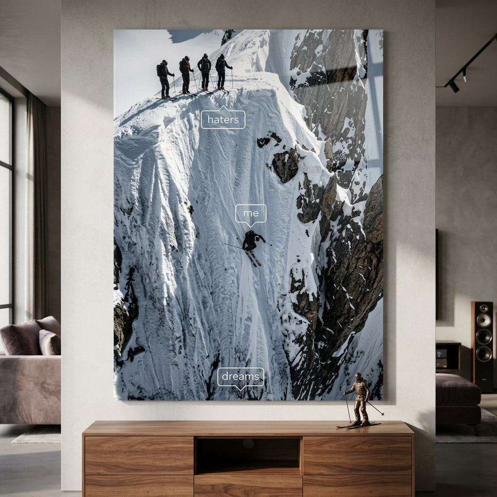 DOTCOMCANVAS Me & Dreams Acrylglasbild im Wohnraum