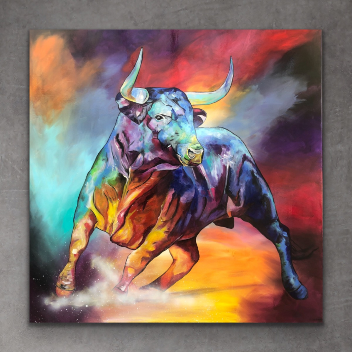 Proud Bull – Original, Detailansicht