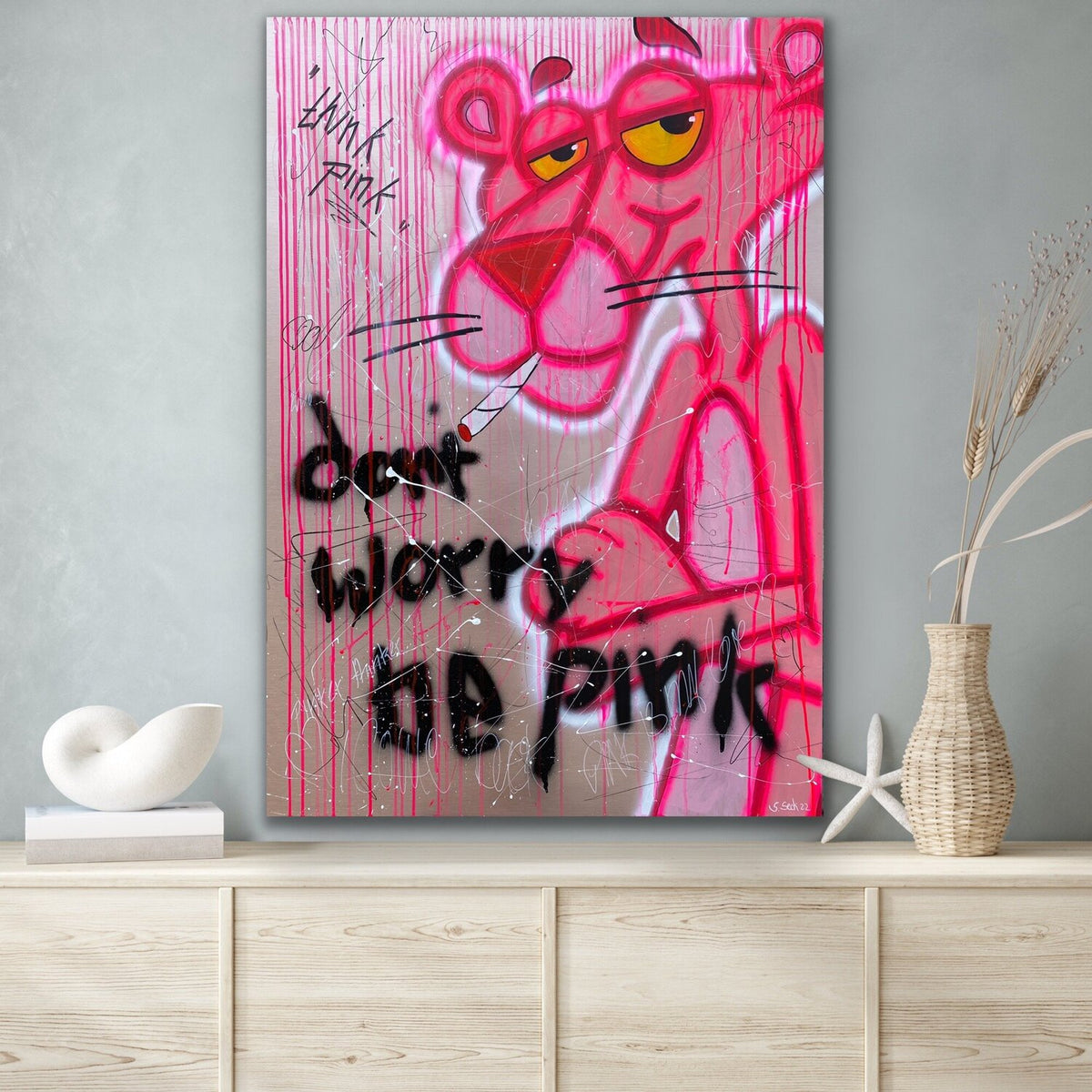 Dont Worry Be Pink Original – Detail