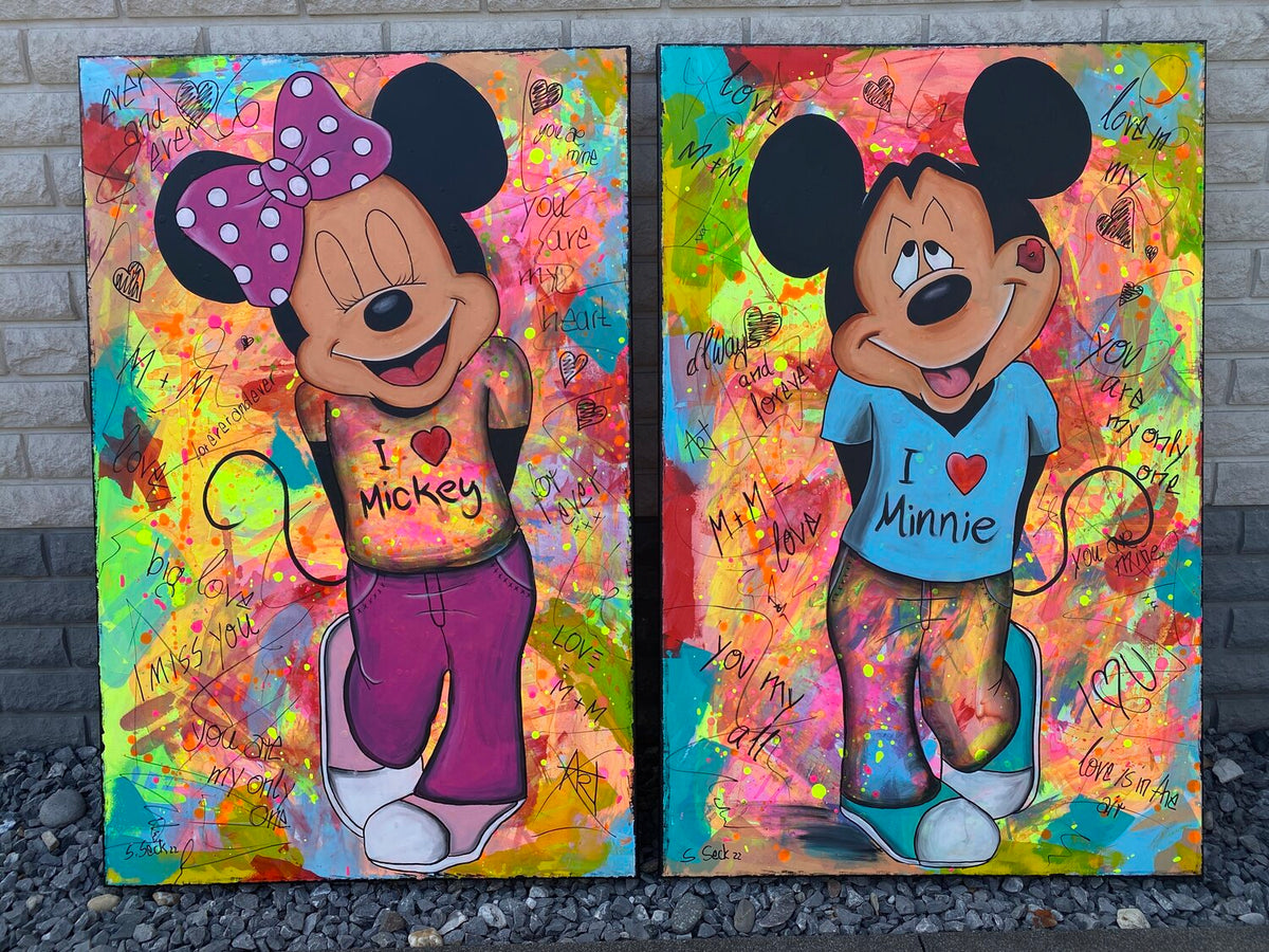 Mickey Loves Minni Original – Detail